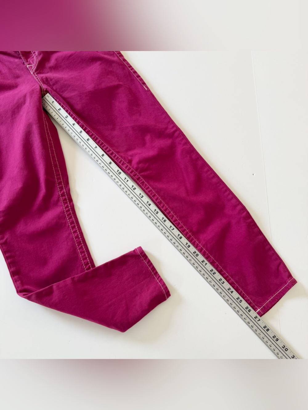 True Religion Jeans Womens 29 Purple Skinny Flap Pockets Magenta Purple - Picture 7 of 10